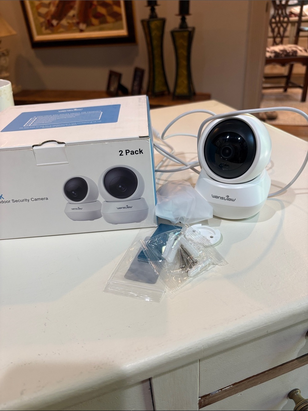 3MP Q5 White Wi‑Fi Indoor Security Camera